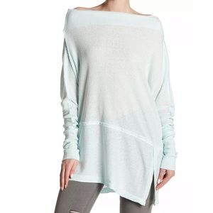 We the Free Mint Green Assymetrical Soft Sweater